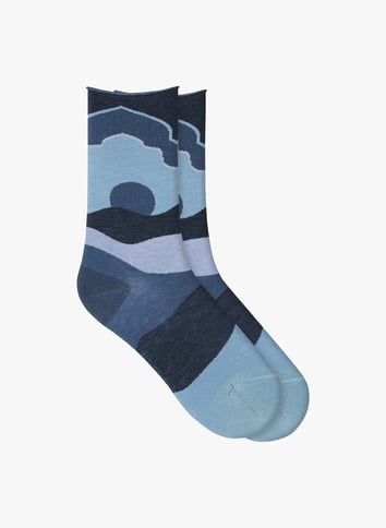 Sokken met print - katoenblend BLEUFORET Blauw